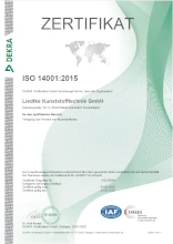 Zertifikat DE ISO 14001 2025