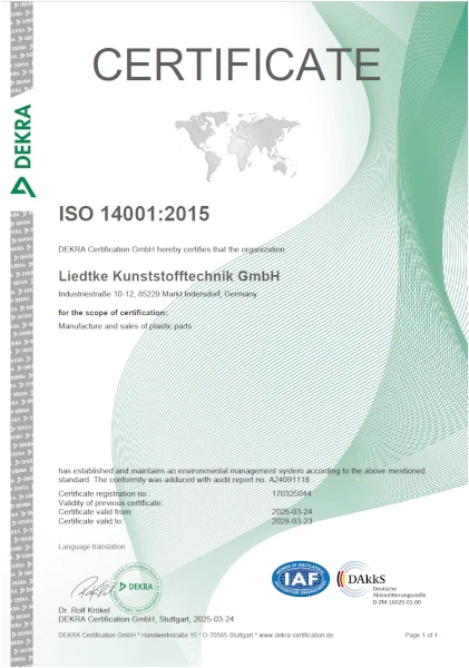 ISO 9001 Zertifikat